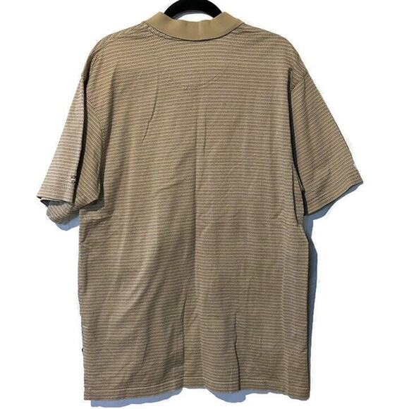 Izod International Tour Men's Tan and Brown Short Sleeve Golf Polo Size Large - Picture 2 of 10